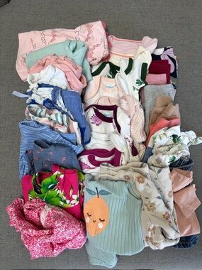 Baby Girl 27 Piece Lot 3-6 Month Gerber Carters